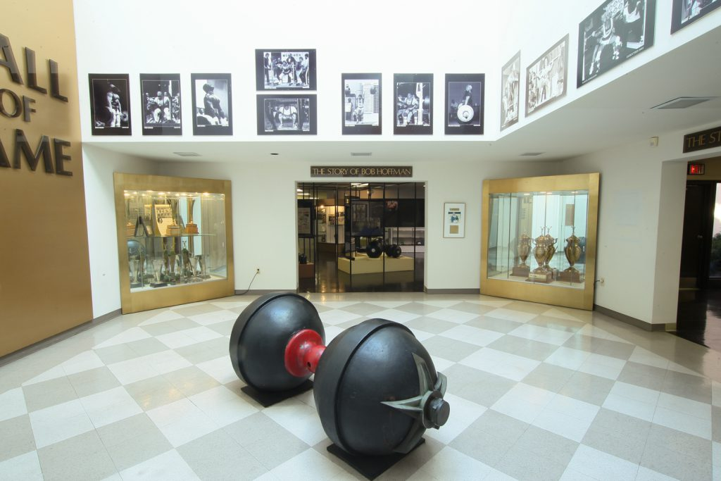 WPO Hall of Fame display at York Barbell