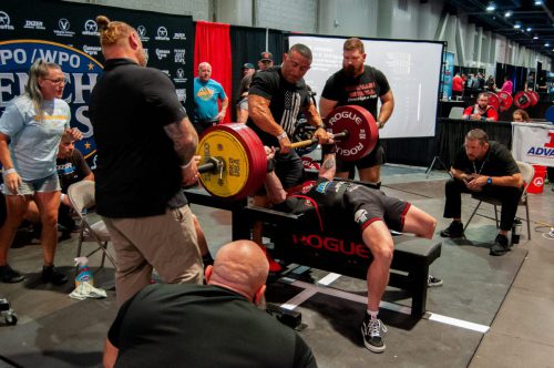 Jeff Johnston racking at barbell