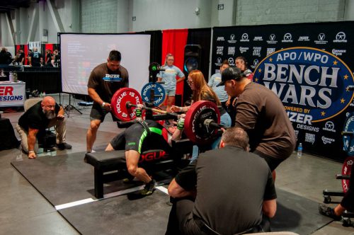 Hunter Hernandez bench pressing