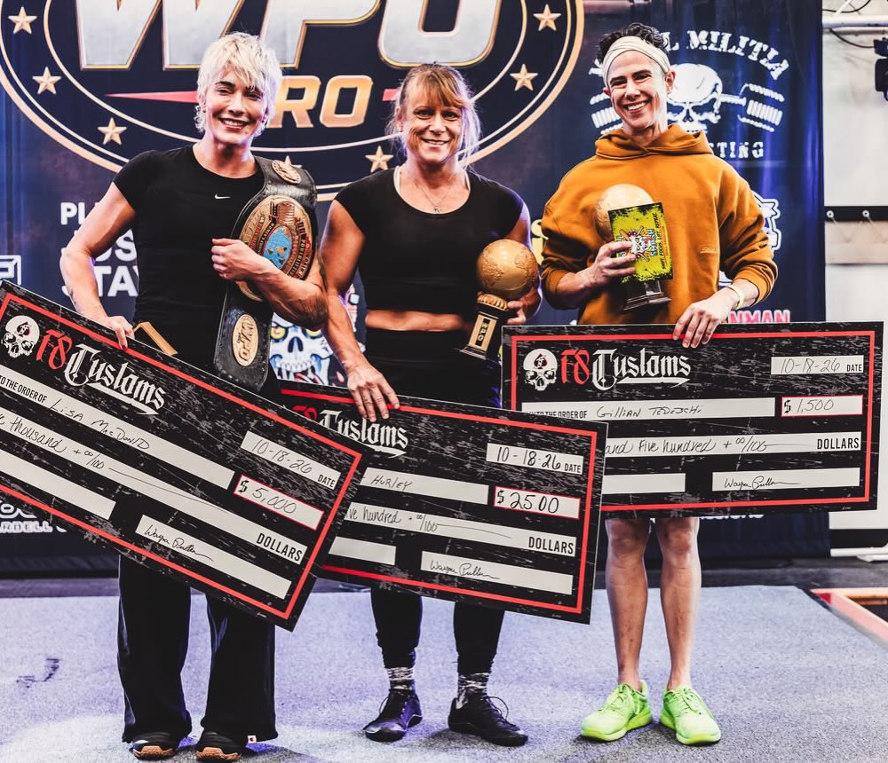 2026 women's podium, left to right: Lisa MacDonald, Julene Hurley and Gillian Tedeschi